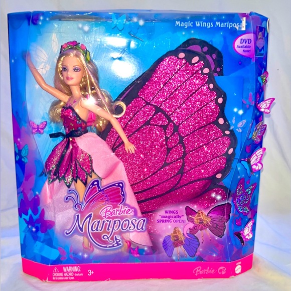 Barbie Other - Barbie Mattel 2008 Magical Wings Mariposa Barbie Doll Butterfly NIB Rare